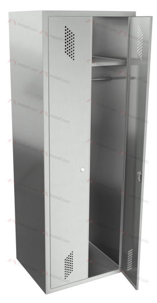 Шкаф для одежды нержавеющий ШРн-26 800х500х1800 мм фото. Фото N2